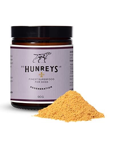 HUNREYS Regeneration Mix 90g | Vitalisierendes Superfood Für Hunde | Erholung Für Muskel & Knochen | Pulver Monatspackung | 100% Natürlich & Vegan | Laborgeprüft von HUNREY'S