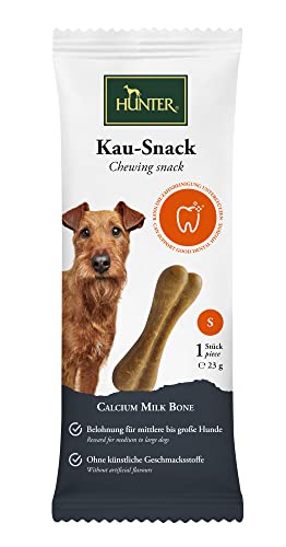 HUNTER CALCIUM MILK BONE Hundesnack, zahnpflegende Eigenschaften, 23 g von HUNTER