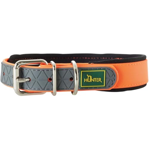 HUNTER CONVENIENCE COMFORT Hundehalsband, Kunststoffmaterial, Neopren, 35 XS-S, neonorange von HUNTER