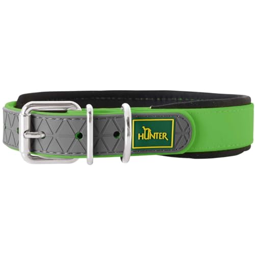 HUNTER CONVENIENCE COMFORT Hundehalsband, Kunststoffmaterial, Neopren, 55 M-L, apfelgrün von HUNTER