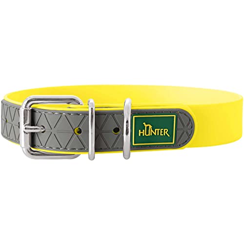 HUNTER CONVENIENCE Hundehalsband, Kunststoffmaterial, 65 L-XL, neongelb von HUNTER