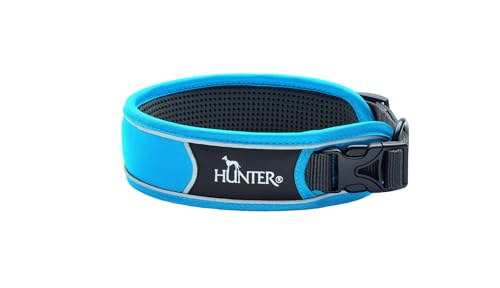 HUNTER DIVO Hundehalsung, Nylon, L, hellblau/grau von HUNTER