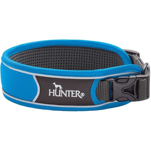 HUNTER DIVO Hundehalsung, Nylon, M, hellblau/grau von HUNTER