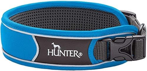 HUNTER DIVO Hundehalsung, Nylon, M, hellblau/grau von HUNTER