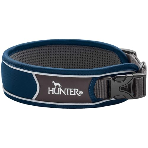 HUNTER DIVO Hundehalsung, Nylon, S, dunkelblau/grau von HUNTER