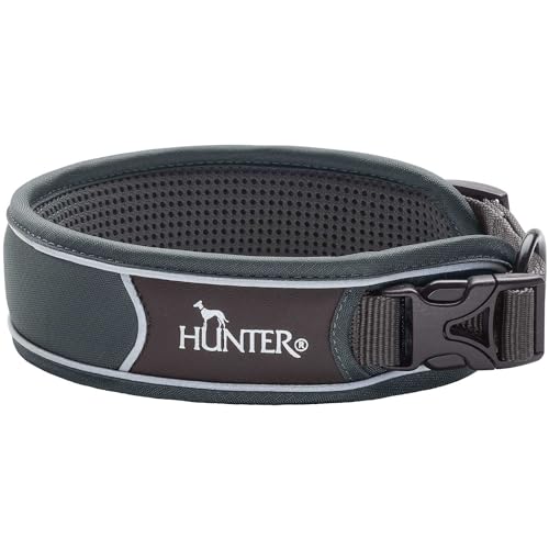 HUNTER DIVO Hundehalsung, Nylon, S, grau/grau von HUNTER