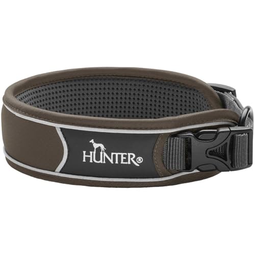 HUNTER DIVO Hundehalsung, Nylon, XL, braun/grau von HUNTER