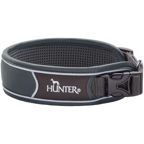 HUNTER DIVO Hundehalsung, Nylon, XL, grau/grau von HUNTER