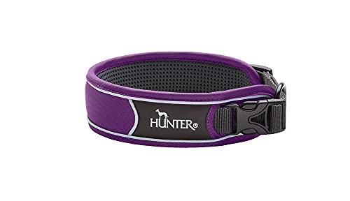 HUNTER DIVO Hundehalsung, Nylon, S, violett/grau von HUNTER