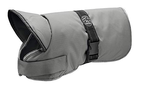 HUNTER Hundemantel DENALI, Farbe: grau, warmer Hundemantel mit Fleece-Innenfutter, wasserabweisend, reflektierend, hoher Kragen, perfekte Passform, leicht waschbar, Größe: 45 von HUNTER