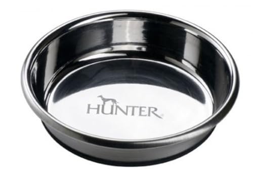 HUNTER EDELSTAHL Futternapf, für Hunde und Katzen, rutschhemmend, pflegeleicht, 190 ml von HUNTER