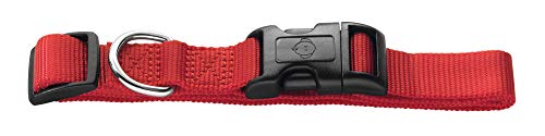 HUNTER Ecco Sport Vario Basic Hundehalsung, Nylon, mit Klickverschluss, M, rot von HUNTER