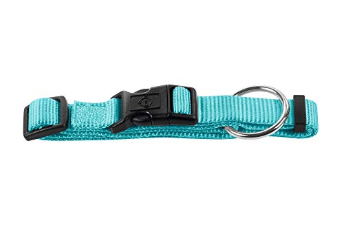 HUNTER Ecco Sport Vario Plus Hundehalsung, Nylon, mit Zugentlastung, M-L, türkis von HUNTER