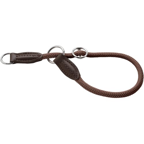 HUNTER Freestyle Dressurhalsung, Hundehalsband, Zugstopper, robust, wetterfest, 40 (S-M), braun von HUNTER