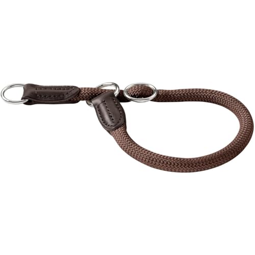 HUNTER Freestyle Dressurhalsung, Hundehalsband, Zugstopper, robust, wetterfest, 45 (M), braun von HUNTER