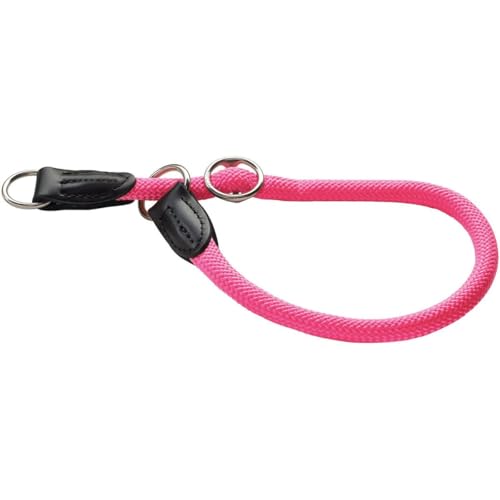 HUNTER Freestyle Dressurhalsung, Hundehalsband, Zugstopper, robust, wetterfest, 60 (L-XL), neonpink von HUNTER