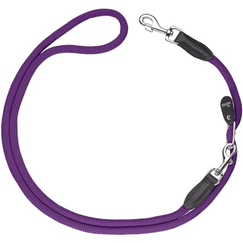 HUNTER FREESTYLE Vario-Leine für Hunde, robust, wetterfest, 1,0 x 260 cm, violett von HUNTER