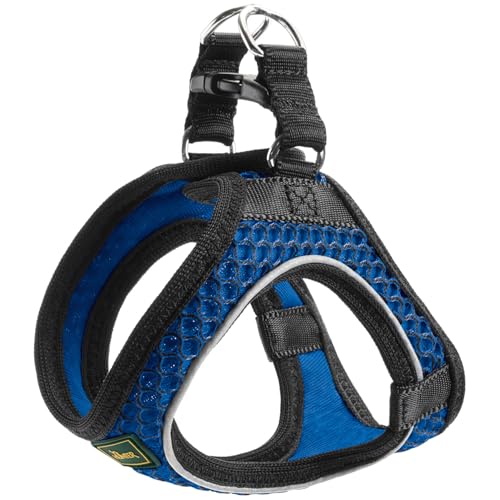 HUNTER HILO COMFORT Geschirr für kleine Hunde mit Netzmaterial und reflektierenden Elementen, blau, XS von HUNTER