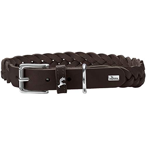 HUNTER Halsband Solid Education Special M (55), DunkelBraun von HUNTER