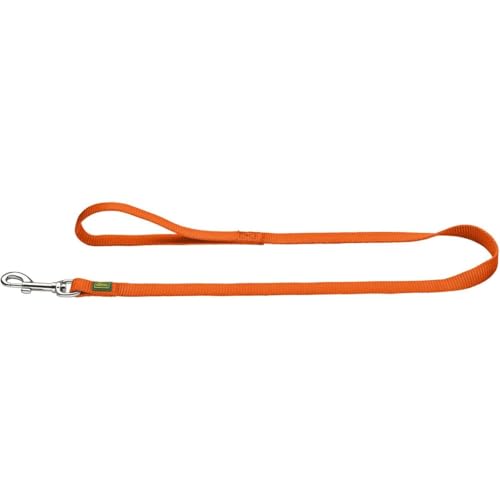 HUNTER Hundeführleine, Nylon, mit Handschlaufe, witterungsbeständig und pflegeleicht, 1.0 x 110 cm, orange von HUNTER