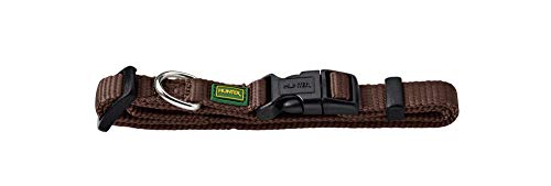 HUNTER VARIO BASIC Hundehalsung, Hundehalsband, robust, geschmeidig, Klickverschluss, S/1,5, braun von HUNTER