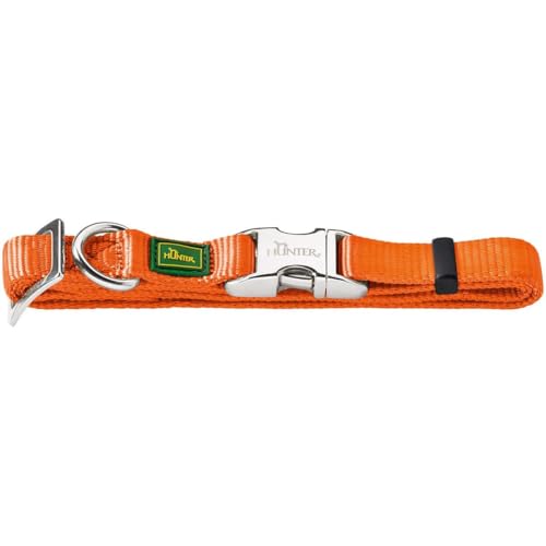 HUNTER 43968 VARIO BASIC ALU-STRONG Halsung, Hundehalsband, Nylon, Aluminium Steckverschluss, XL, orange von HUNTER