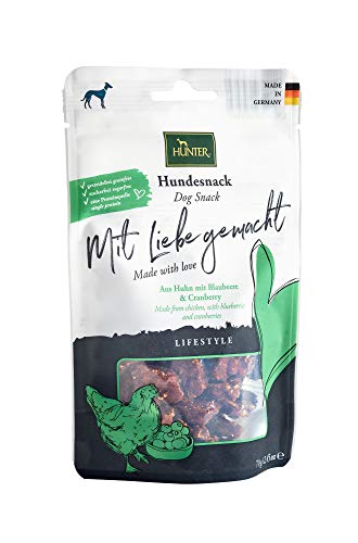 HUNTER LIFESTYLE Hundesnack, getreidefrei, ohne Zuckerzusatz, 70 g, Mit Liebe gemacht von HUNTER