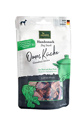 HUNTER LIFESTYLE Hundesnack, getreidefrei, ohne Zuckerzusatz, 70 g, Omas Küche von HUNTER