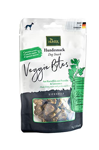 HUNTER LIFESTYLE Hundesnack, getreidefrei, ohne Zuckerzusatz, 70 g, Veggie Bites von HUNTER