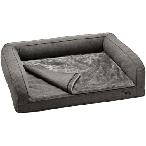 HUNTER LIVINGSTON Orthopädisches Hundesofa, Memoryschaum-Matte, rutschhemmend, L, anthrazit, 100 x 80 cm von HUNTER