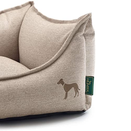 HUNTER Livingston Hundesofa, Hundebett, Strukturstoff, klassisch, L, beige, 100 x 75 x 35 cm von HUNTER