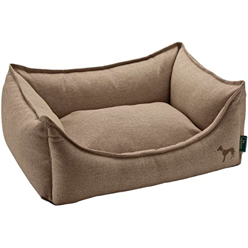 HUNTER Livingston Hundesofa, Hundebett, Strukturstoff, klassisch, L, braun, 100 x 75 x 35 cm von HUNTER