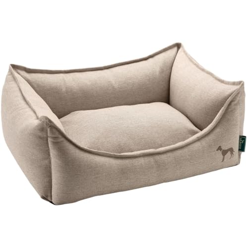 HUNTER Livingston Hundesofa, Hundebett, Strukturstoff, klassisch, M, beige, 80 x 60 x 25 cm von HUNTER