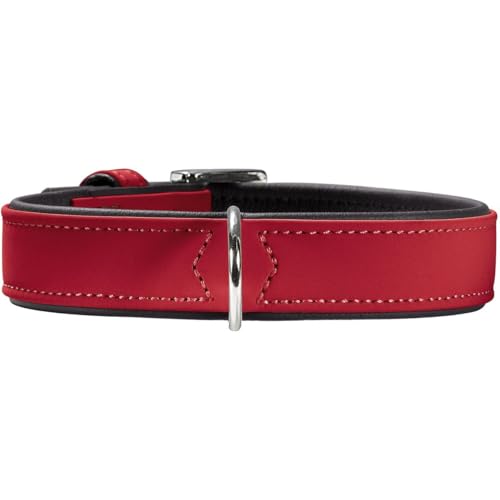 HUNTER SOFTIE Hundehalsband, Kunstleder, samtig, pflegeleicht, 40 (XS-S), rot von HUNTER