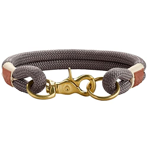 HUNTER Sansibar Rantum Halsung, Hundehalsband, modern, nautisch, 55 (L), grau von HUNTER