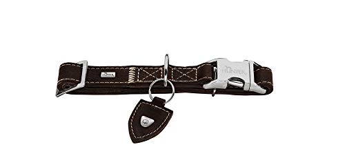 HUNTER TARA ALU-STRONG Hundehalsung, Hundehalsband, Leder, rustikal, robust, XL, dunkelbraun von HUNTER