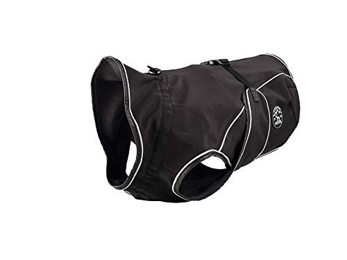 HUNTER Hundemantel UPPSALA SOFTSHELL, Farbe: schwarz, sportliches Design, wasser- und winddicht, mit weichem Fleece-Innenfutter, individuell einstellbar, reflektierend, waschbar, Größe: 35 von HUNTER