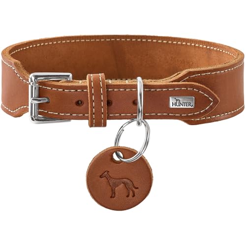 Halsband Aalborg Extrabreit Farbe Cognac, Größe 60 von HUNTER