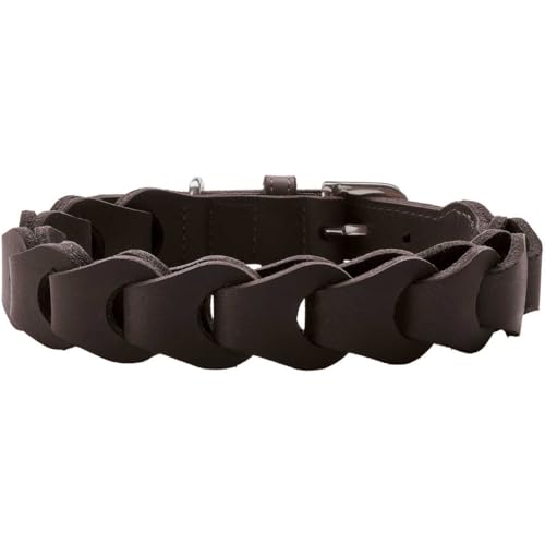 Halsband Solid Education Chain S-M (50), Dunkelbraun von HUNTER