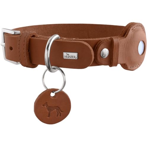 Halsband Viborg mit Halter für Apple AirTag Farbe Cognac, Größe 55 von HUNTER