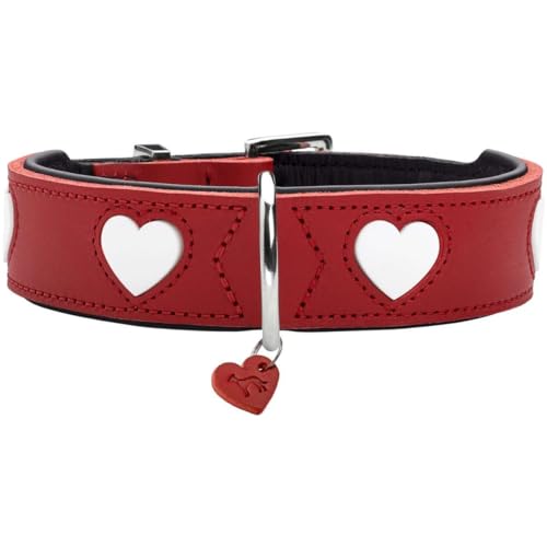 HUNTER Halsband Love Farbe rot/schwarz, Größe 75 von HUNTER