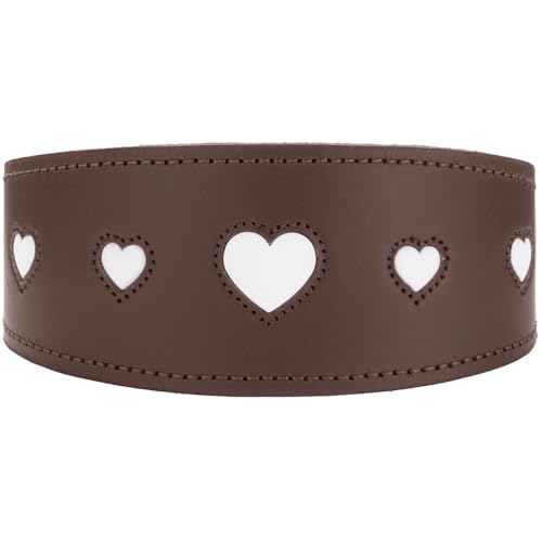 Windhundhalsband Love Farbe braun/schwarz, Größe 42 von HUNTER