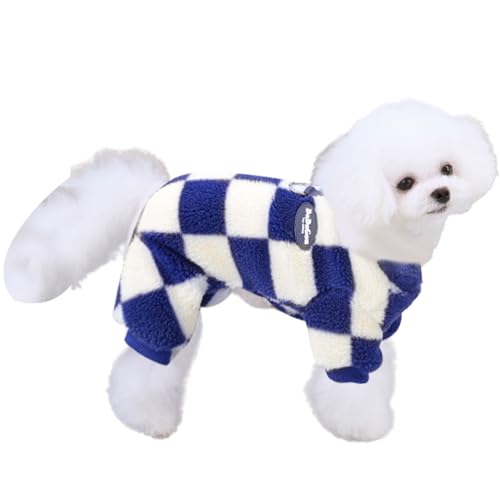 HUNYA Hunde-Wintermantel - Plüschpullover-Jackenmantel mit Zuglasche - Gemütlicher Einteiler, Overall, Bekleidung, Outfit für kleine, mittelgroße und große Hunde von HUNYA