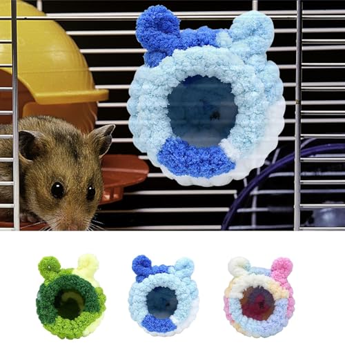 HUNYA Käfig Hamster Nest, Plüsch Hamster Bett, Meerschweinchen Bett, Kuschelhöhle Meerschweinchen, Hamster Haus Bett, Hamster-Winter-Wärme-Baumwollnest, Hamster Zubehör von HUNYA