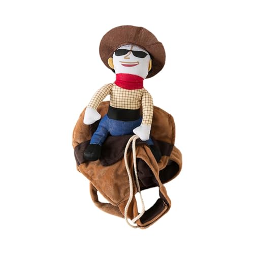 Hunde Halloween Kostüme Cowboy Reiter, Hundekostüm Haustier Cosplay Ritter Reitkleidung Outfits Haustierkostüm Zubehör von HUNYA