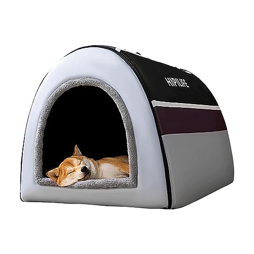 Hundehütte Indoor Hundebett Höhle Hundehöhle Mittelgroße Hunde Hundebett Hundehütte Weiche Katzenhöhle Katzenhaus Haustier Bett Abnehmbar Hundehaus Für Welpen Katzen von HUNYA