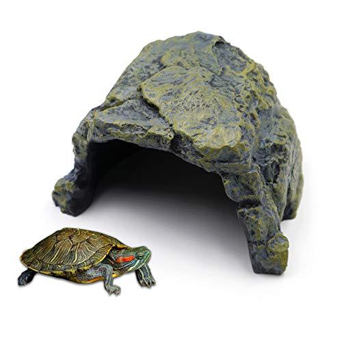 Svauoumu Aquarium HöHle Verstecke Groß SchildkröTenhaus Reptile Hide Tortoise Cave SchildkröTen ZubehöR für SchildkröTe ​Eidechse Fisch Amphibien Lebensraum von Svauoumu