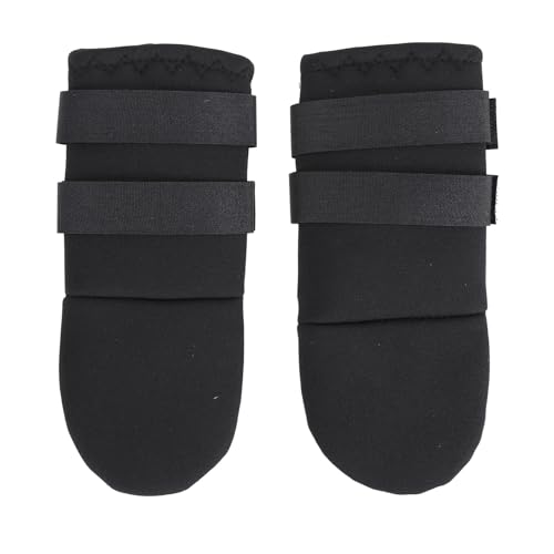 HUONIU 2 Stück Hundepfotenschutz, wasserdichte, rutschfeste Hundestiefel, verstellbare Fußabdeckung zur Heilung von Wunden, Hundeschuhe XL (L) von HUONIU