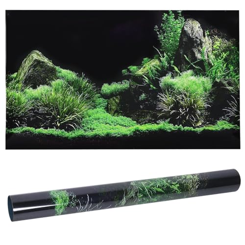 HUONIU Aquarium Hintergrund Dekoration Seegras PVC Aufkleber Aquarium Tank Aufkleber (61 * 30cm) von HUONIU