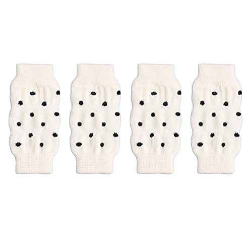 HUONIU Ellbogenschützer für Hunde, Bequeme Socken, Gelenkschutz, gepunktetes Design, 4 Stück (L) von HUONIU